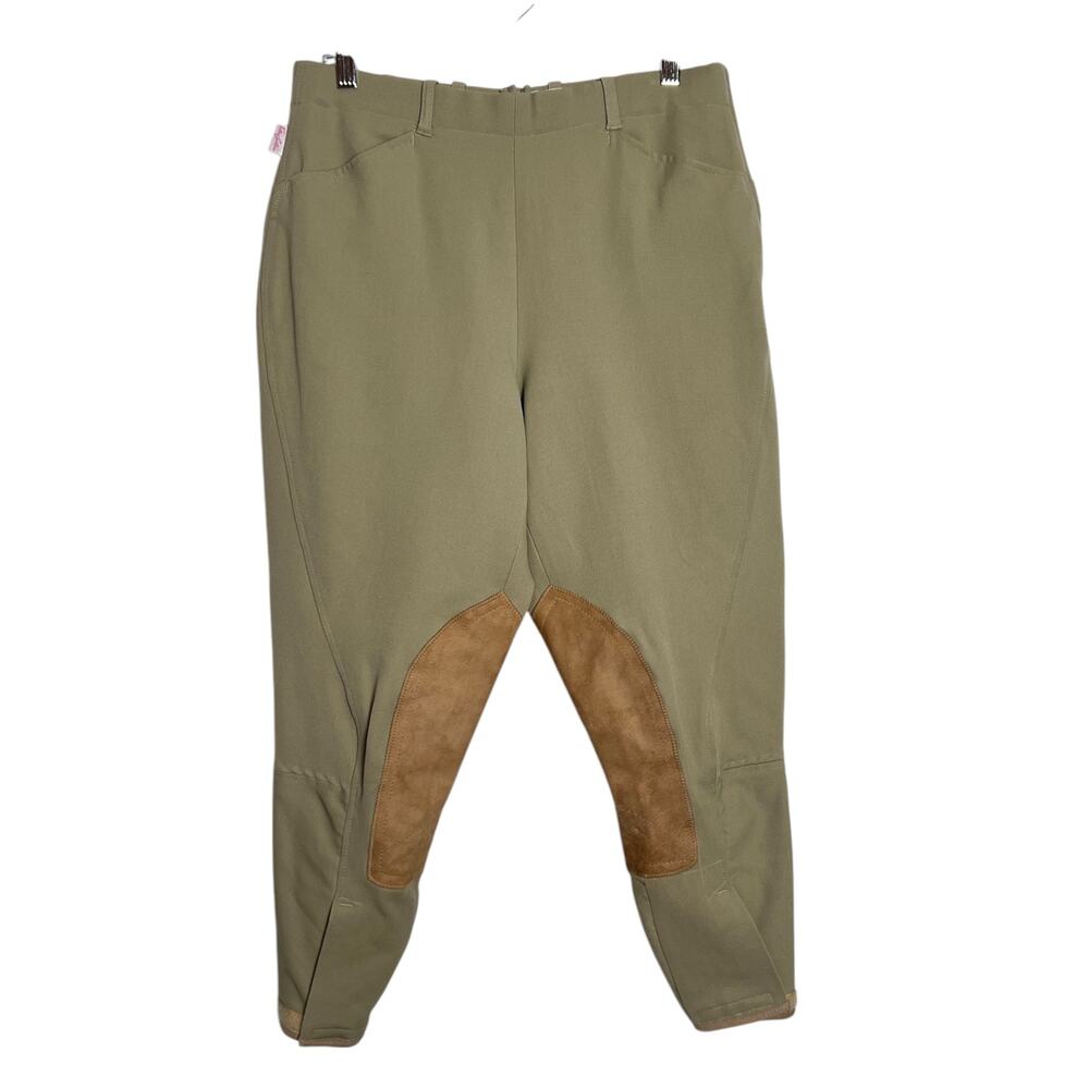 Tailored Sportsman English Riding Breeches 28 Tan Hunter Green Pants NWOT